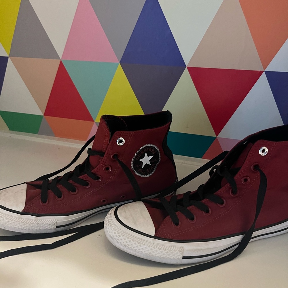 Maroon and black All Star Converse!